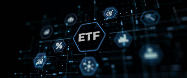 istock ETF Exchange traded fund Investment finance concept. Abstract background 1446604893