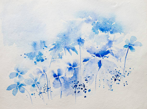 istock Abstract flower watercolor painting for various usage like invitation card, post card, poster, cover, decoration. Watercolor hand painted illustration. Floral painting. 1446614966