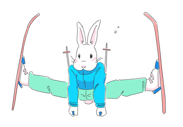 иллюстрация прыгающего с трамплина кролика. - 5419 stock illustrations