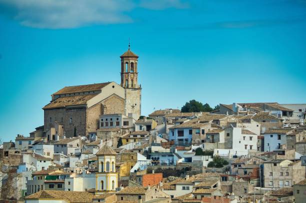 istock Spanish town Cehegin's architecture in a residental area under a blue sky 1446621264