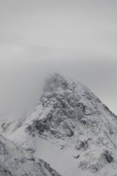 Cloud shrouded mountain in the Lost River Range of Idaho.