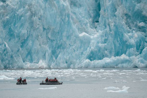 istock Boats against glaciers in Inside Passage, Alaska 1446624244