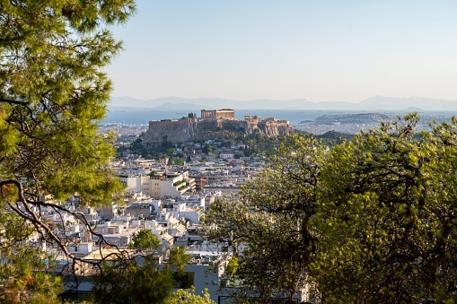The Aerial View of Athens, Greece. Composite photo