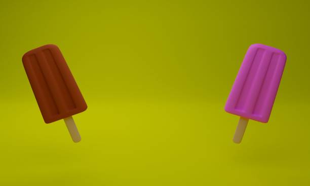 istock 3D illustration of ice cream popsicles with a copy space 1446626911
