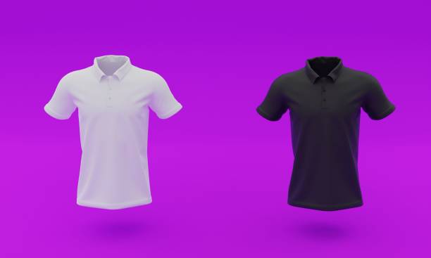 istock 3D illustration of two collared shirts on a purple background 1446627239