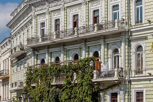 A scenic view of the beautiful architecture of Odesa, Ukraine