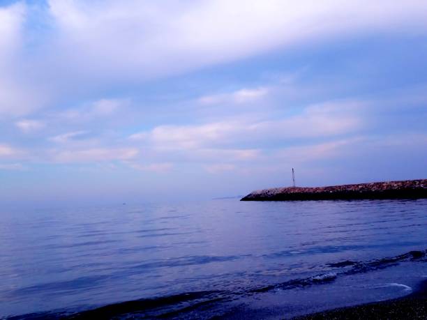 istock Calmed beach in winter day 1446633668