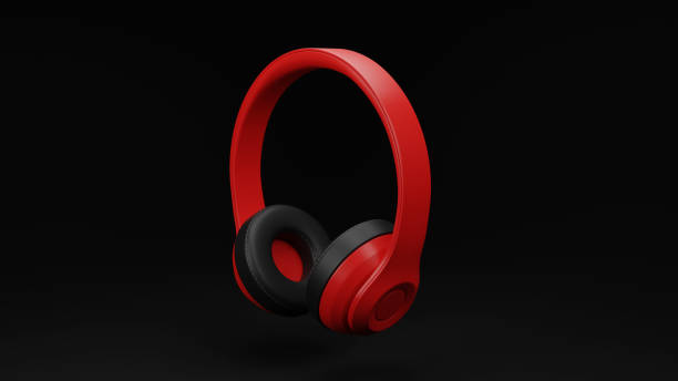 istock 3d rendered headphones on black background 1446634402