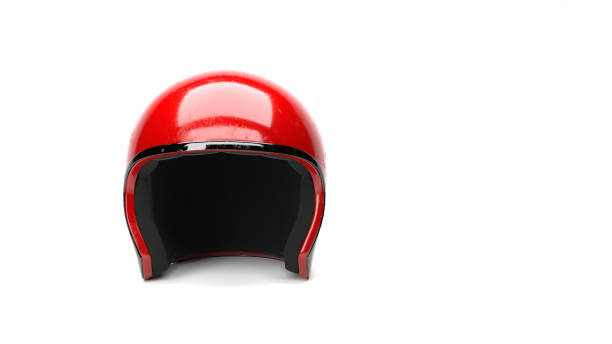 istock Red safety crash helmet on white background 3d rendering 1446635027