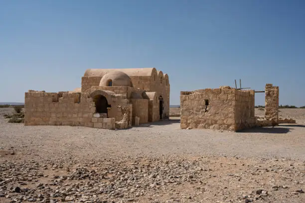Qasr Amra or Quasayr Amra Desert Castle in Jordan Exterior