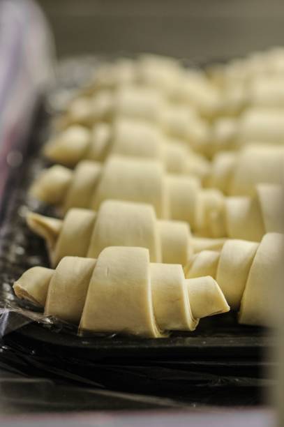 istock Closeup of making croissants in a bakery 1446636737