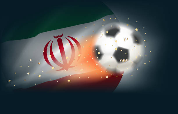 istock Flying soccer ball with flag of Equador. 3d vector illustration 1446645610