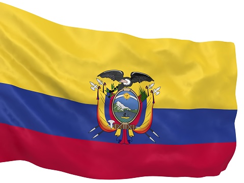 Ecuador flag waving