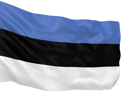 Estonia flag waving