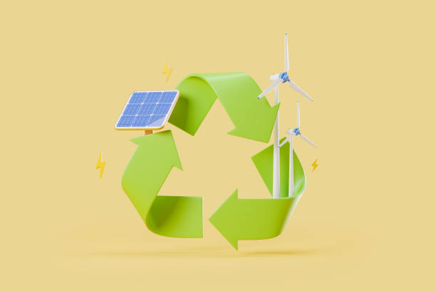 istock Green recycle symbol and alternative energy concept 1446660214