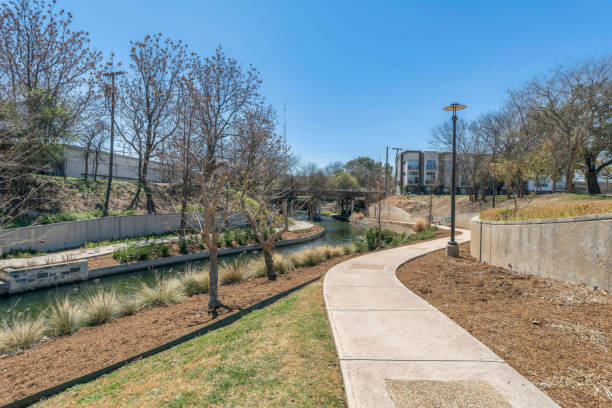 istock San Antonio, Texas- Concrete walkway beside the river 1446661749