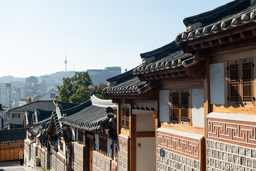 Seoul, Korea - November 4, 2022 : Bukchon Hanok Village best landmark in Seoul.