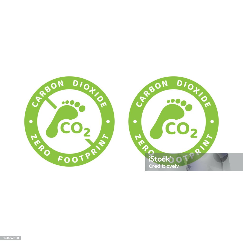 Clo2 Sticker Zero Co2 Footprint Vector Sticker Stock Illustration - Download Image ...
