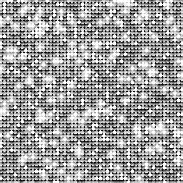 Vector illustration of Gray sequin glitter background pattern