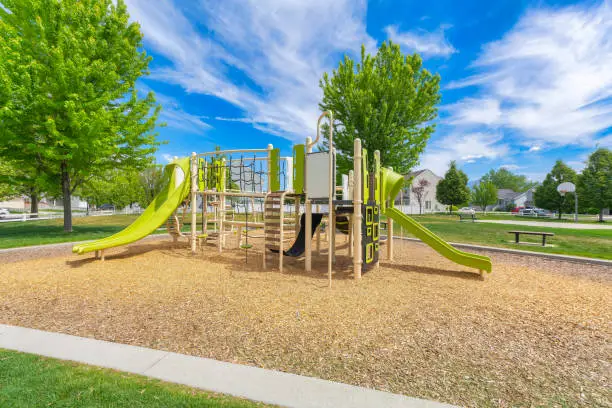 Photo of Playground set in a residential community at Utah valley