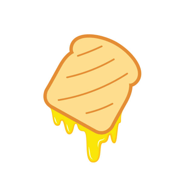 ilustrações, clipart, desenhos animados e ícones de logotipo do queijo sanduíche. vetor de queijo sanduíche. vetor de pão. papel de parede. fundo. queijo esticado. - cheese sandwich