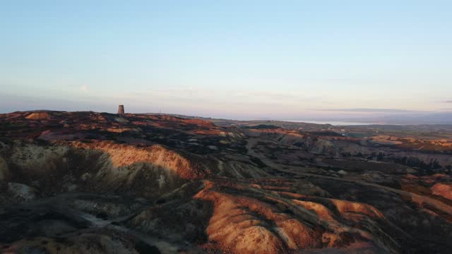 Aerial video of Parys Mountain Copper Mine