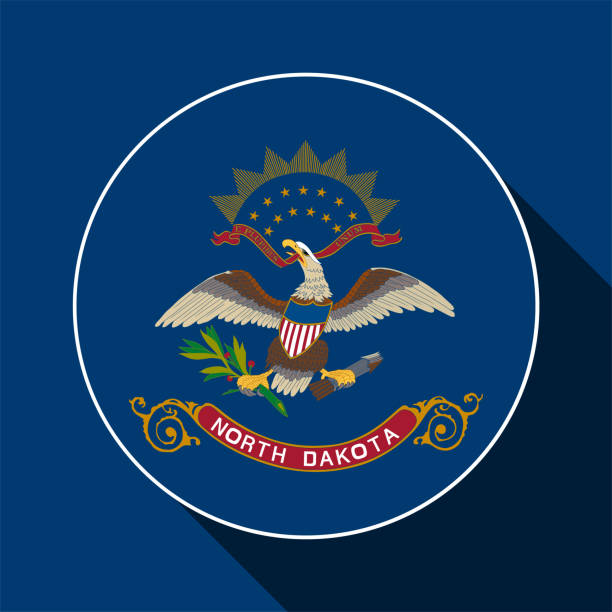 ノースダコタ州旗。ベクターイラストレーション。 - north dakota flag us state flag north dakota flag点のイラスト素材／クリップアート素材／マンガ素材／アイコン素材