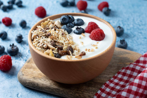 istock Yogurt with fruit and muesli for breakfast 1446678958