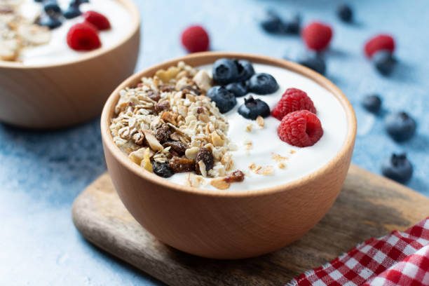 istock Yogurt with fruit and muesli for breakfast 1446678963