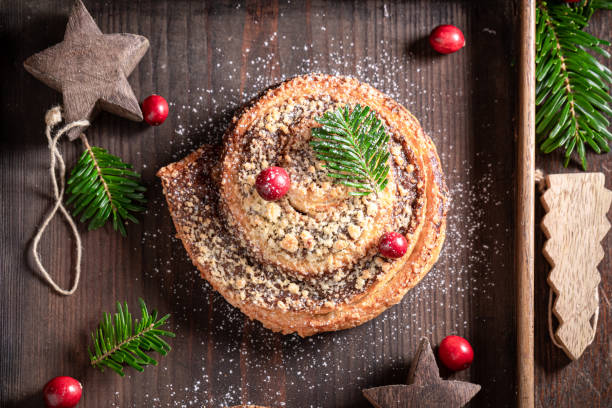 istock Tasty and traditionally cinnamon yeast snack on a winter day. 1446682511