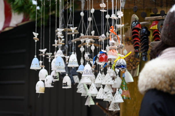 istock Christmas bazaar and arrangements, ceramic bells 1446686888