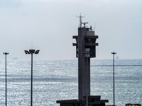 Controlo tower at thr entrance of port elizabeth harbour