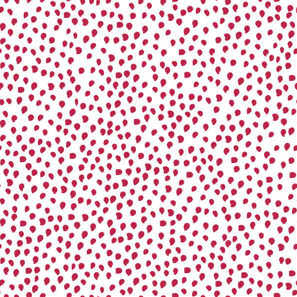 viva magenta dots doodle бесшовный узор векторная иллюстрация - viva magenta stock illustrations