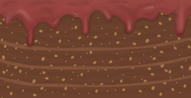 panorama-hintergrundschichtkuchen, lebensmitteltextur - vektor - foodbackground stock-grafiken, -clipart, -cartoons und -symbole