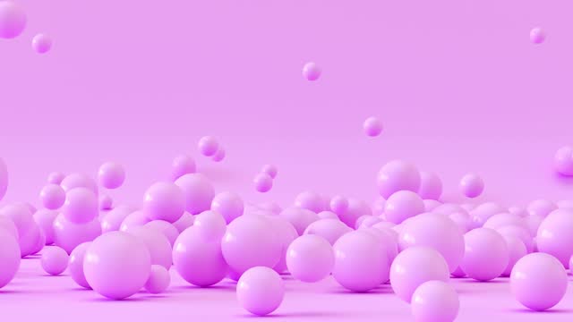 Falling and Bouncing Spheres Animation