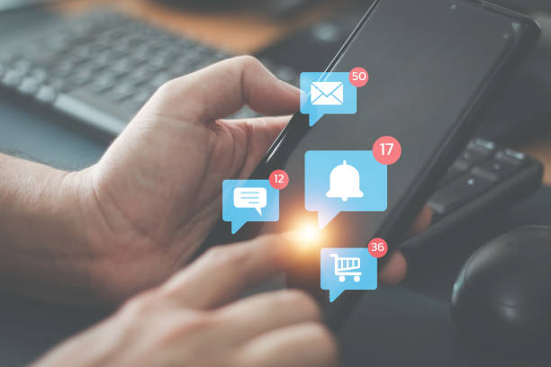 istock Social media technology concept, man hand using smartphone Login to the online network Use social media to do business and marketing payment from home through the Internet. 1446698619