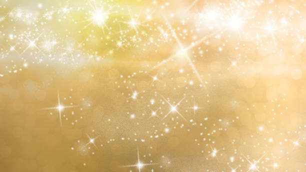 istock Christmas and New Year background with shining stars 1446705027