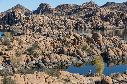 a Scenic Autumn Landscape of Watson Lake Prescott Arizona