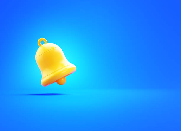 istock Subscription Concept - Yellow Notification Bell On Blue Background 1446707555
