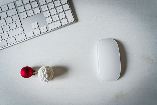 Christmas office desk