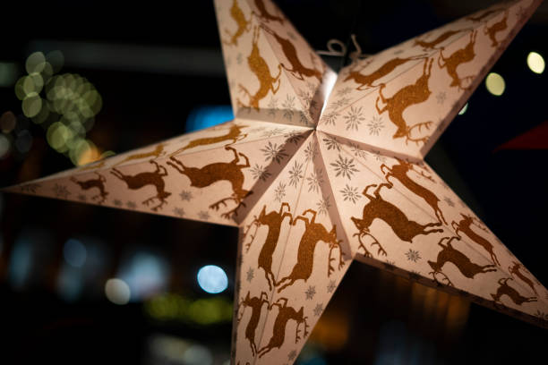 istock Pentagram lights for Christmas decorations. 1446711847