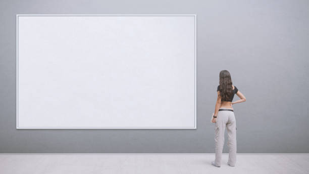 istock Woman at the art exhibition 1446712029
