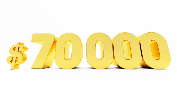 istock golden seventy thousand dollar isolated on white background 1446719147