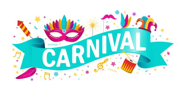 ilustrações, clipart, desenhos animados e ícones de conceito de banner de carnaval - carnaval