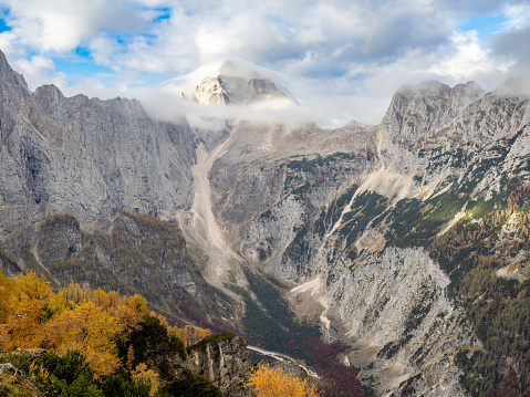 View of mountains from Slemenova spica, Julian alps, Eslovenia