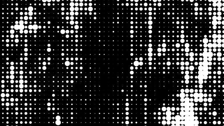 Halftone grunge animation. Dotted texture animated background.