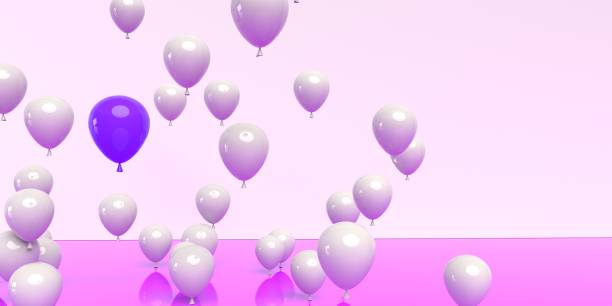 istock One out unique floating balloon concept - 3D 1446735288