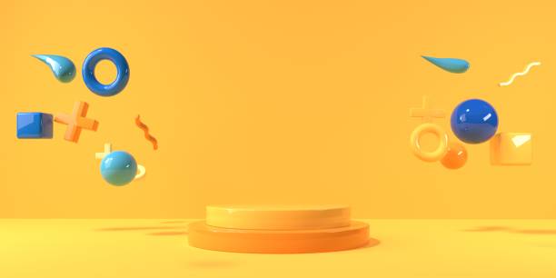 istock 3D render of geometric shapes and podiums 1446735328