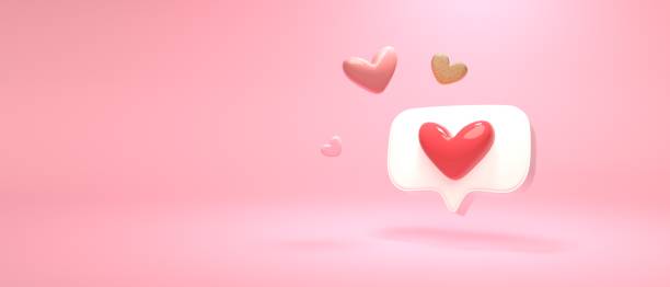 istock Social media notification like icon - 3D 1446735346