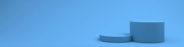 istock Abstract 3D render of cylinder podiums 1446735358